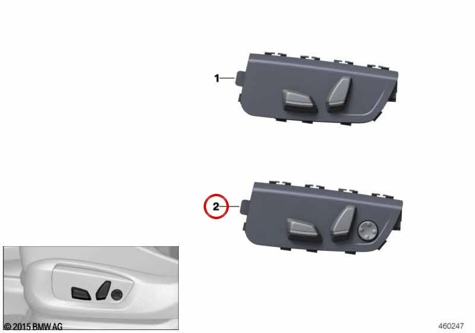 BMW F07 F10 F11 F15… Sağ Koltuk Ayar Anahtarı 61319273482