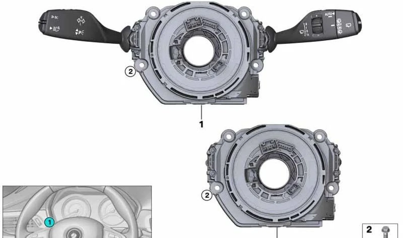 BMW F25 F48 Direksiyon Kolonu Şalter Ünitesi 61319368601