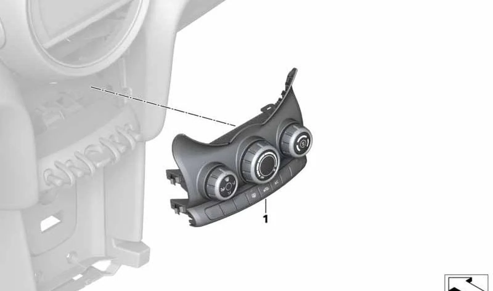 BMW MINI F55 F56 F57 Klima Kumanda Paneli 61319383893