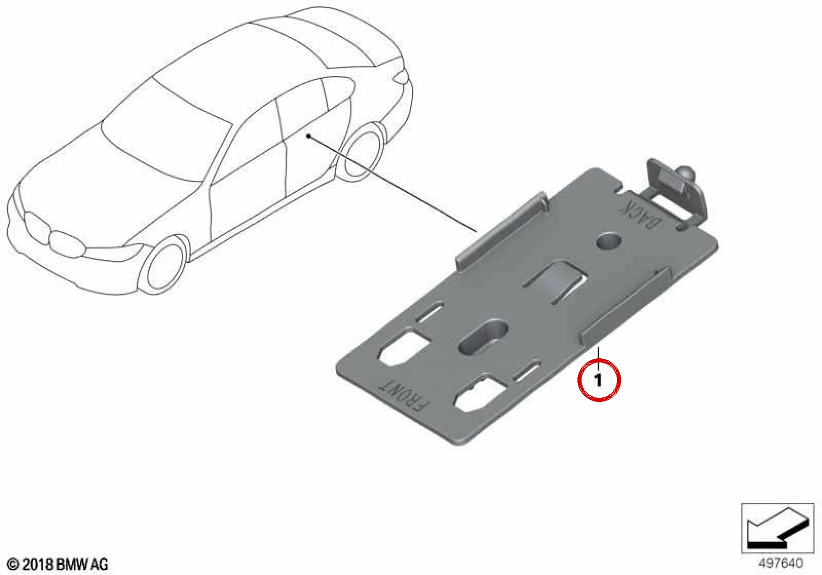 BMW 3 Serisi G20 G21 Koltuk Isıtma Kontrol Ünitesi Braketi 61357945095