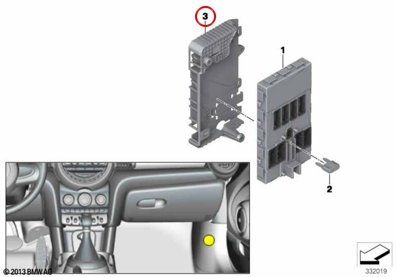 BMW F39 F45 F46 F48… BDC Gövde Kontrol Ünitesi Braketi 61359306899