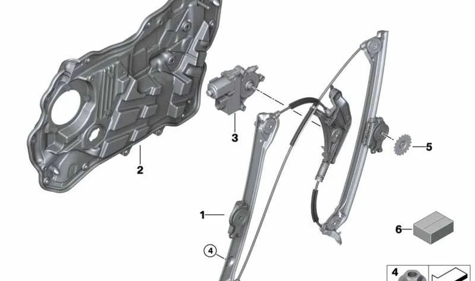 BMW 6 Serisi G32 Arka Sağ Cam Kaldırma Düğmesi 61359448934
