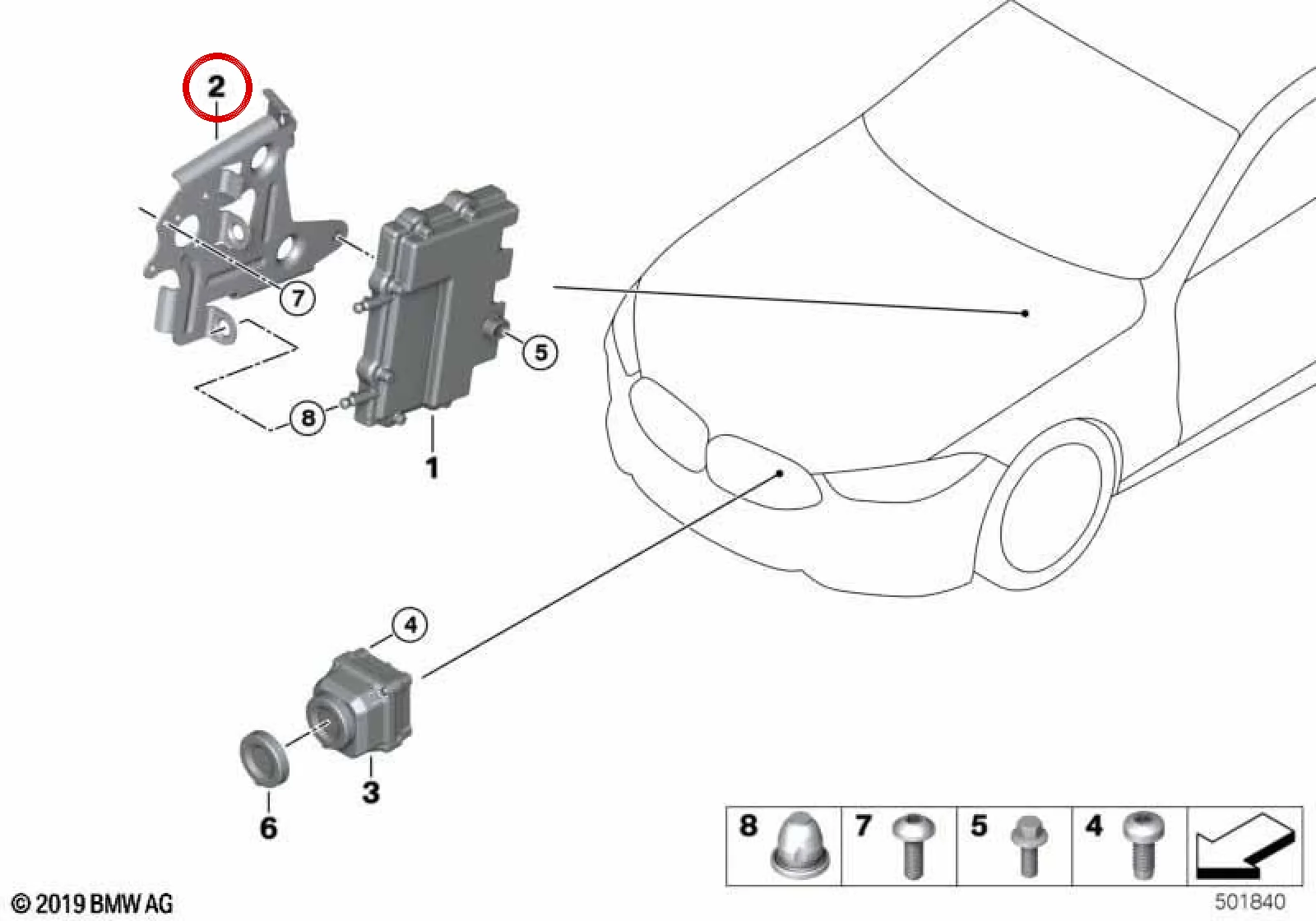 BMW F90 F91 F92 F93… Kontrol Ünitesi Tutucu Braketi 61359493182