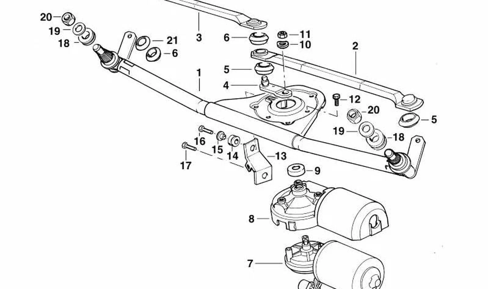 BMW 3 Serisi E36 Silecek Tahrik Kolu 61611387404