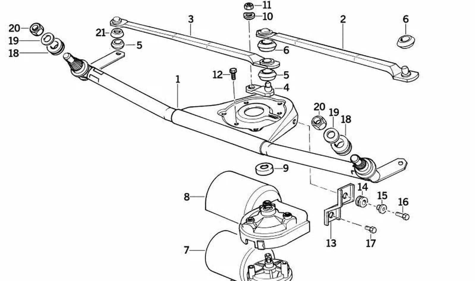 BMW 3 Serisi E36 Silecek Tahrik Çubuğu 61611393829