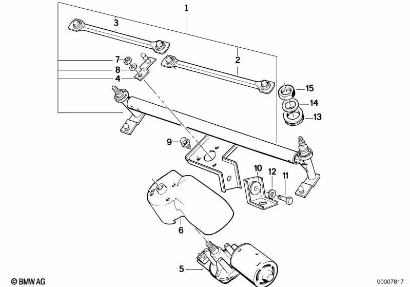 BMW 3 Serisi E30 Ön Silecek Mekanizması 61612291064