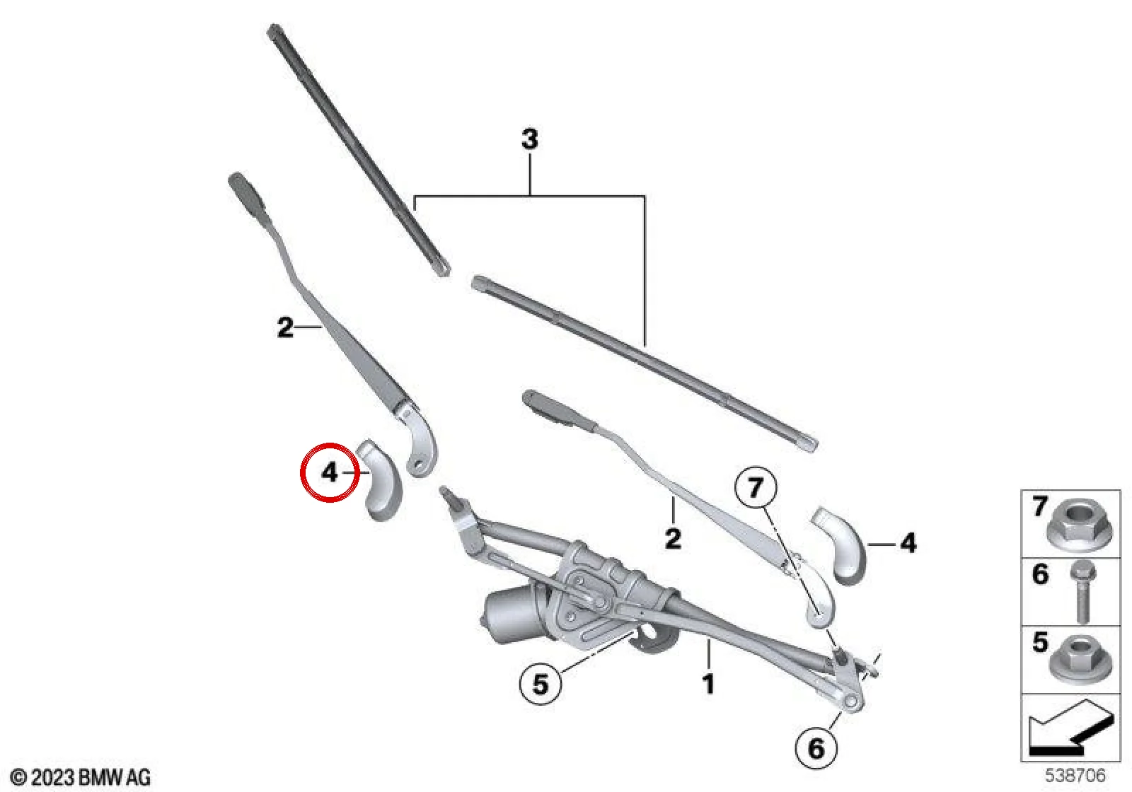 BMW MINI R56 R58 R59 Silecek Kolu Kapağı 61612759261