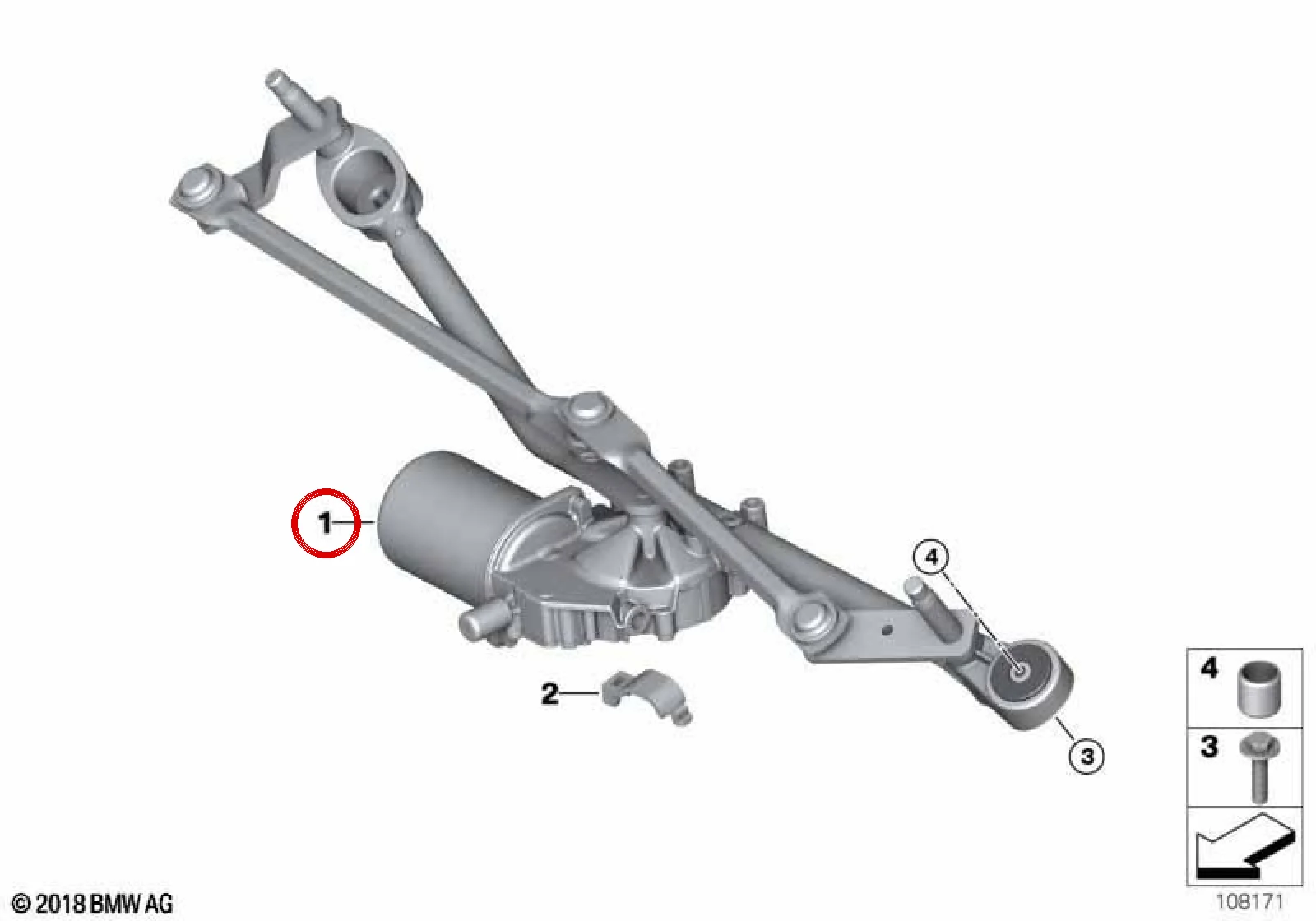 BMW Z4 E89 Motorlu Silecek Mekanizması 61617191885