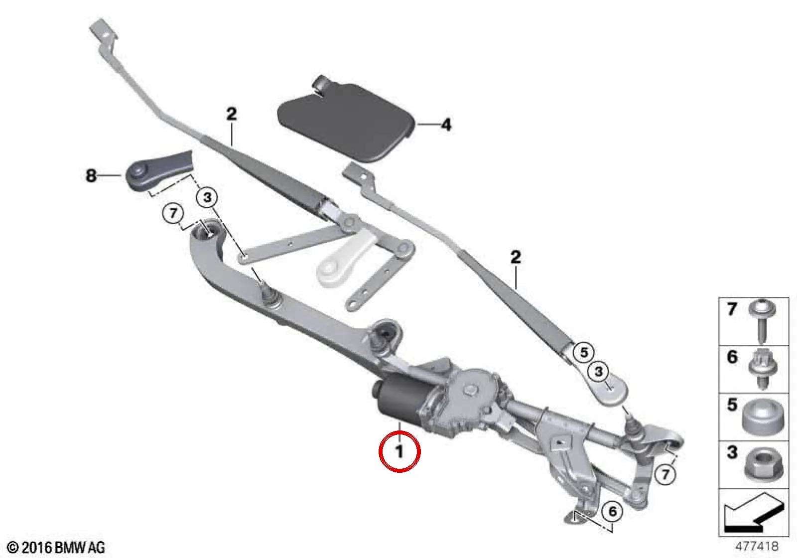 BMW 2 Serisi F45 F46 Komple Silecek Kiti 61617301043