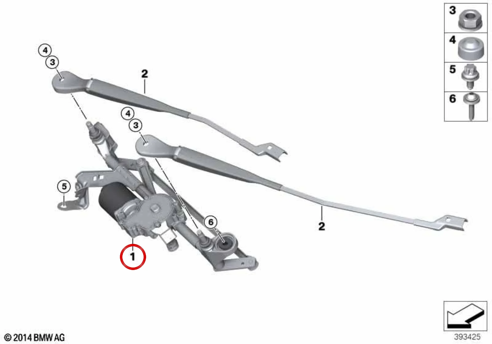 BMW 2 Serisi F45 F46 Komple Ön Silecek Mekanizması 61617301046