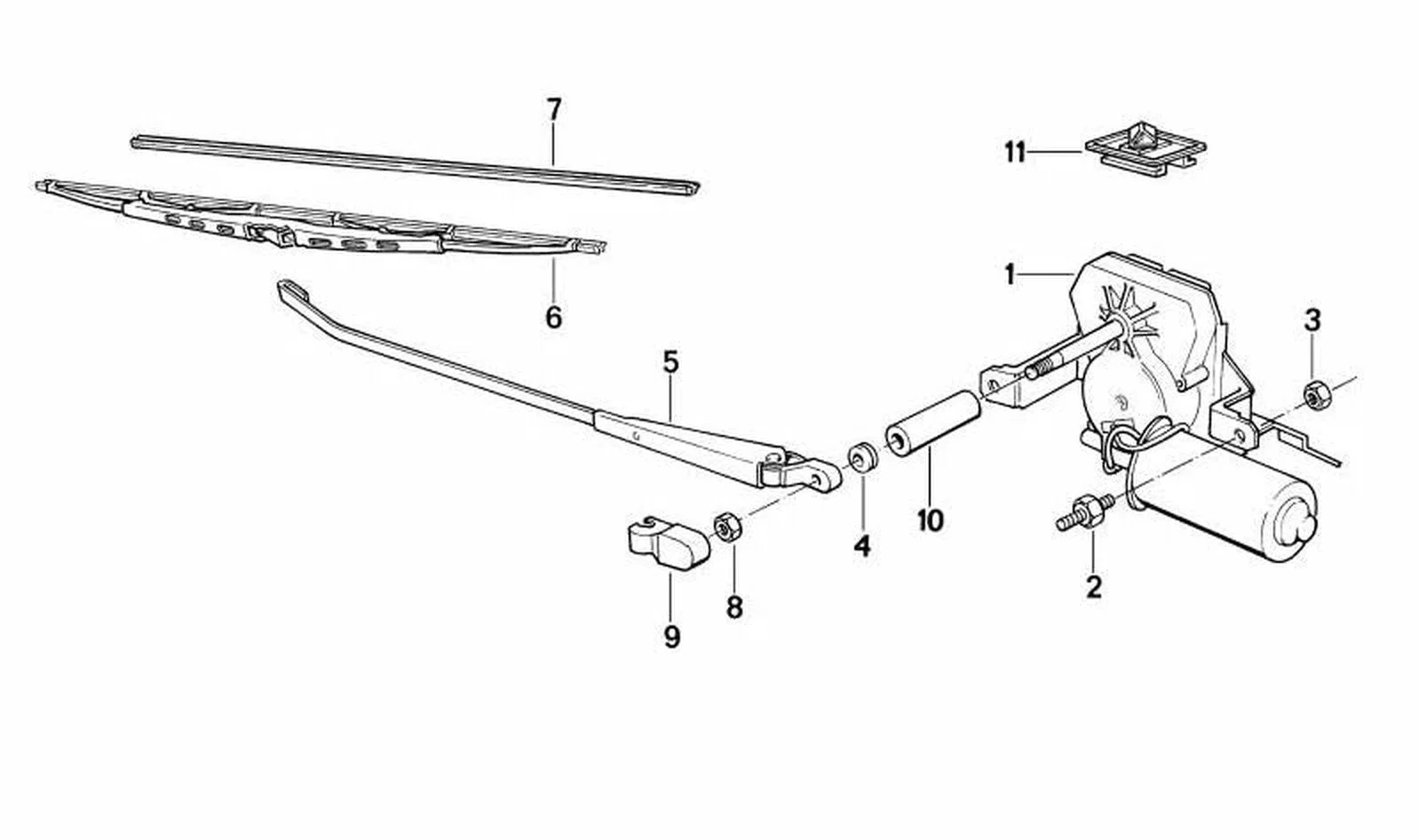 BMW 3 Serisi E30 Silecek Sistemi Lastik Manşonu 61621381605