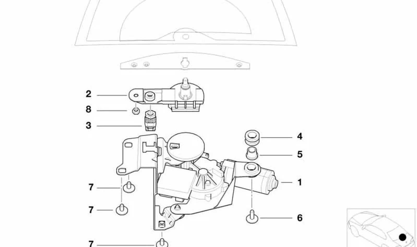 BMW 3 Serisi E46 Arka Silecek Motoru Lastik Takozu 61628220796