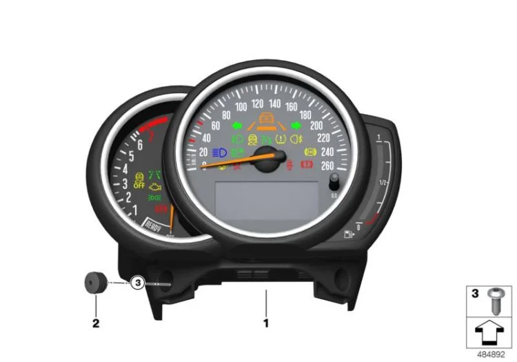 BMW F54 F55 F56 F57… Kilometre Ölçekli Gösterge Paneli 62106843999
