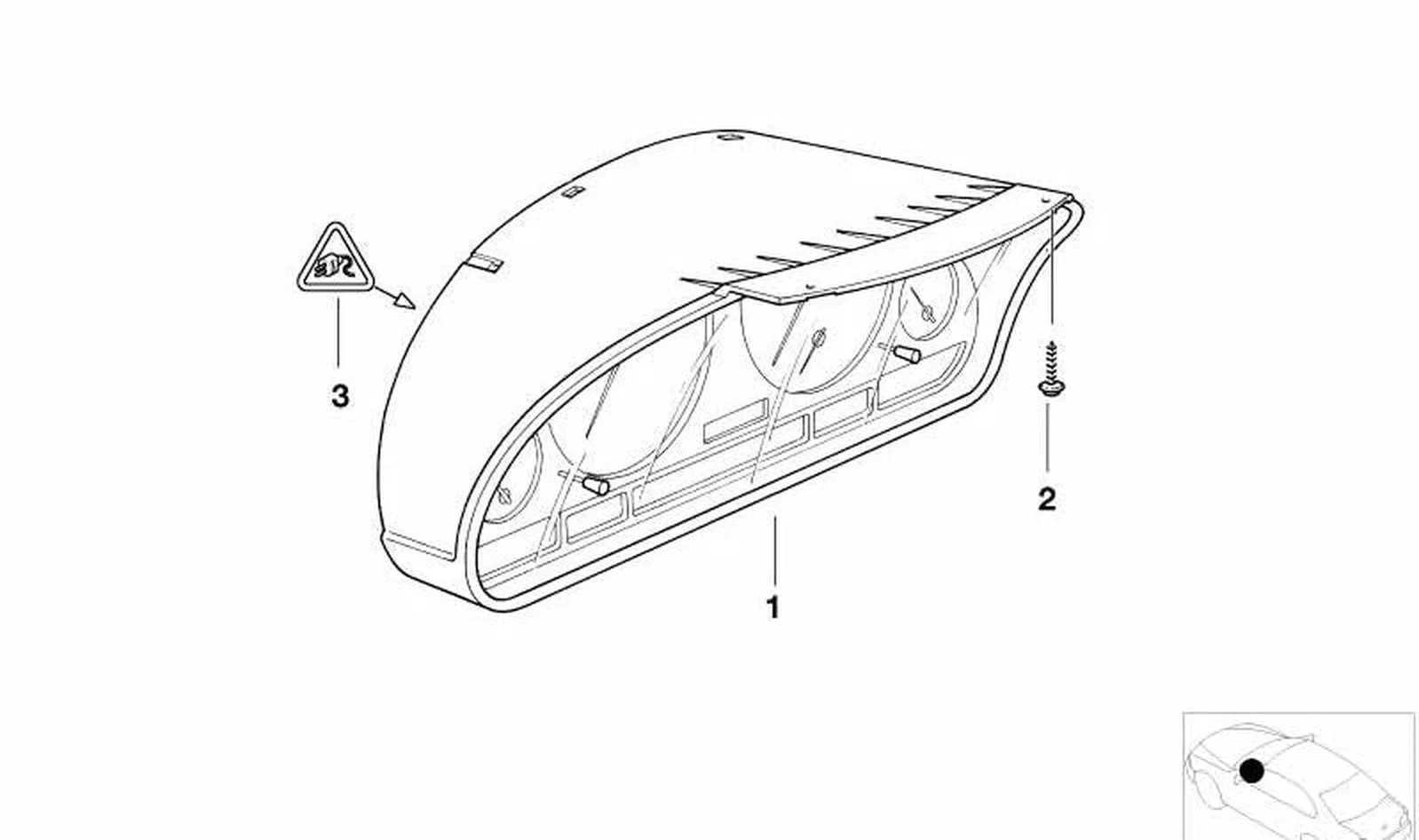 BMW 3 Serisi E46 Kodlanmamış Mil Göstergeli Panel 62108036650