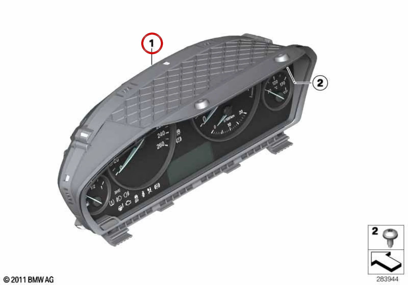 BMW 4 Serisi F32 F33 F36 Km/h Analog Gösterge Paneli 62108718249