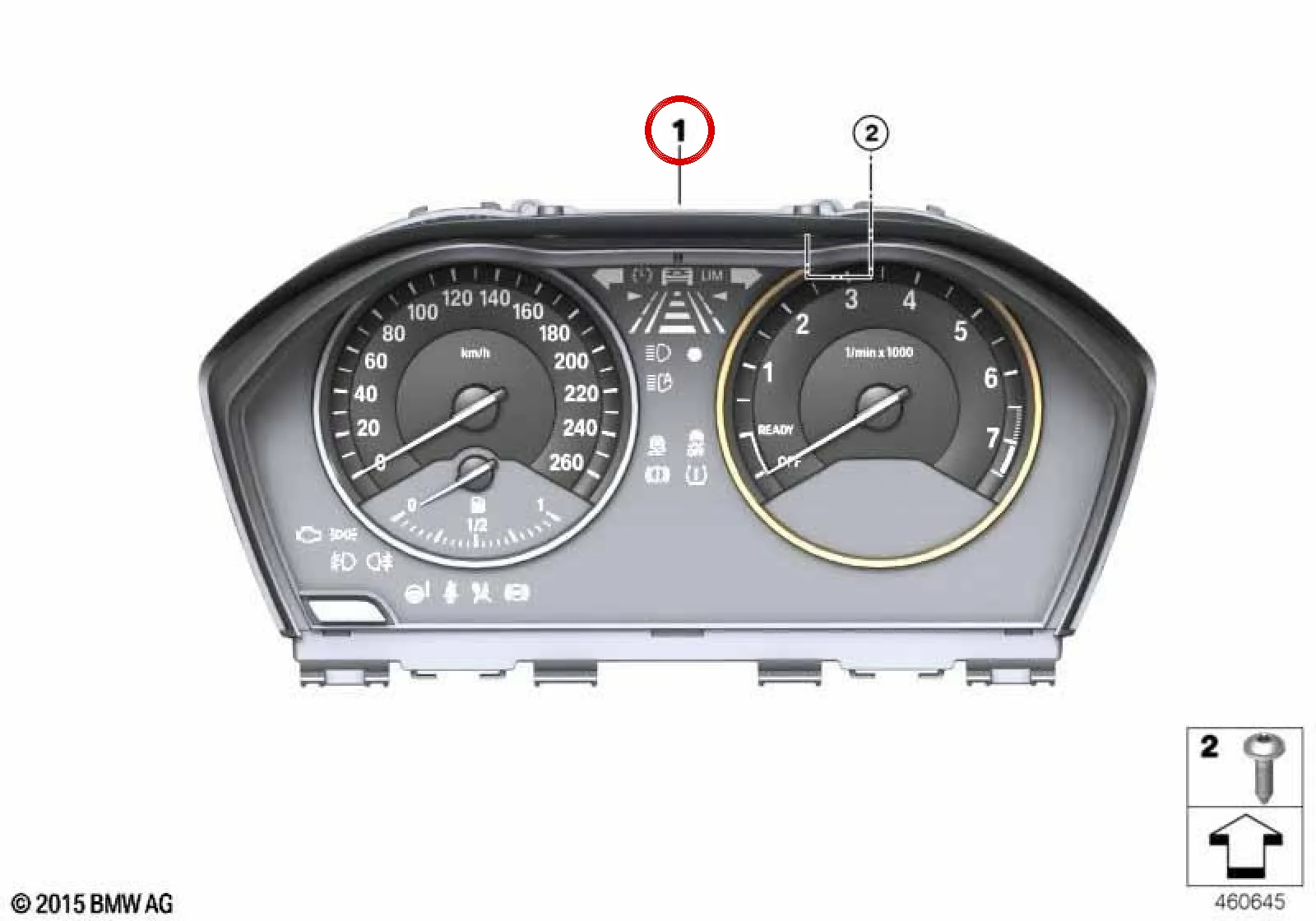 BMW F20 F21 F22 F23… Gösterge Paneli 62108794205