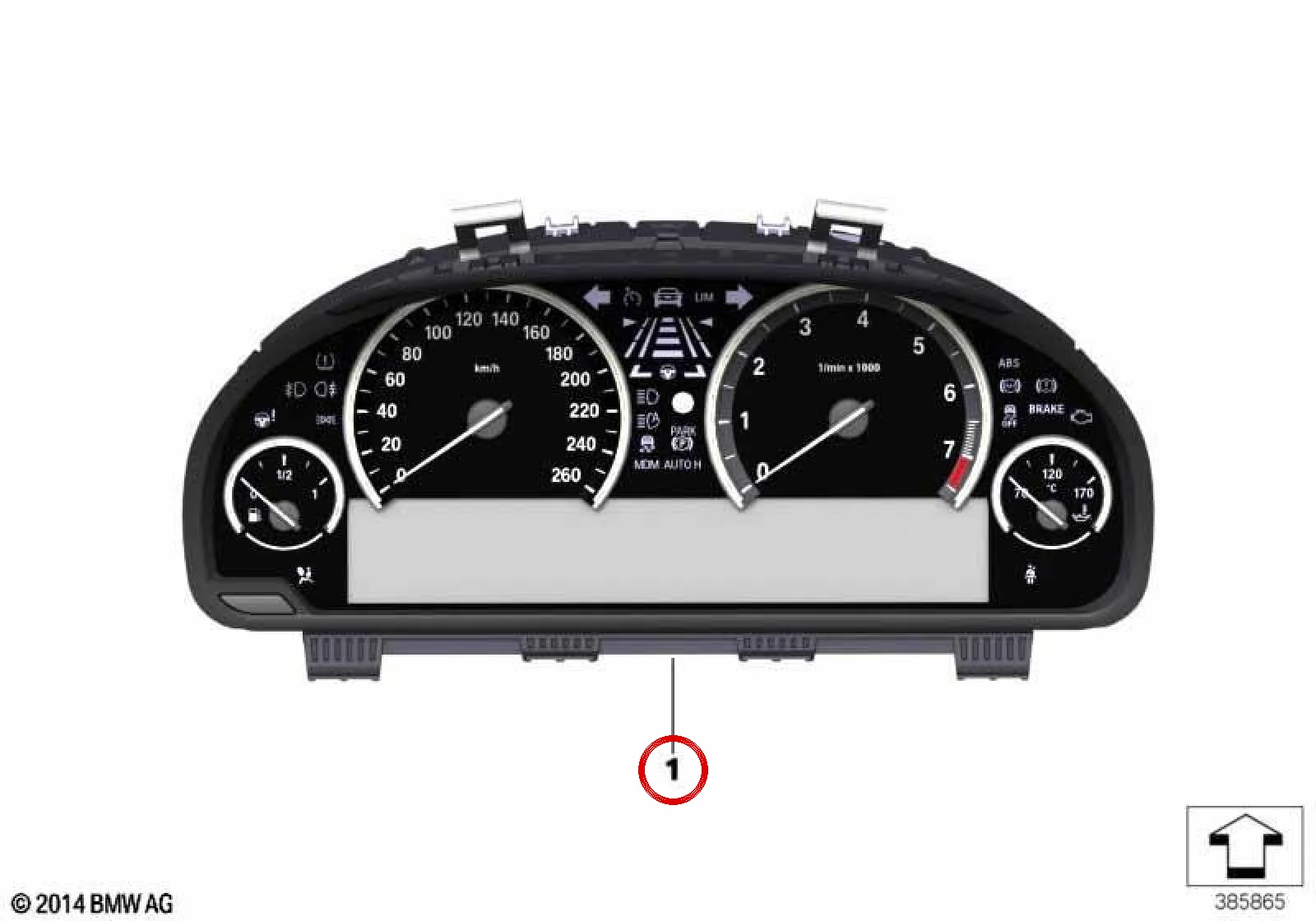 BMW F01 F02 F06 F07… MPH Gösterge Paneli 62108795226