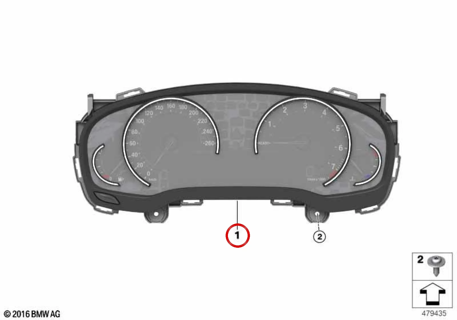 BMW G01 G02 G20 G21… Km/h Gösterge Paneli 62109842916