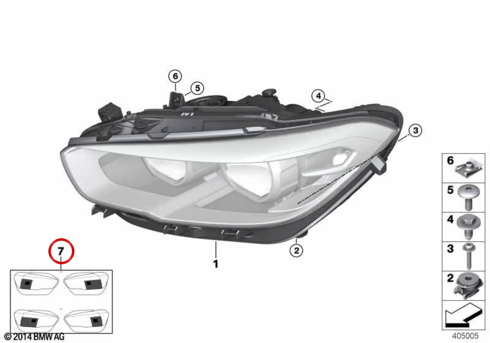 BMW 1 Serisi F20 F21 Far Koruma Folyosu Seti 63112365900