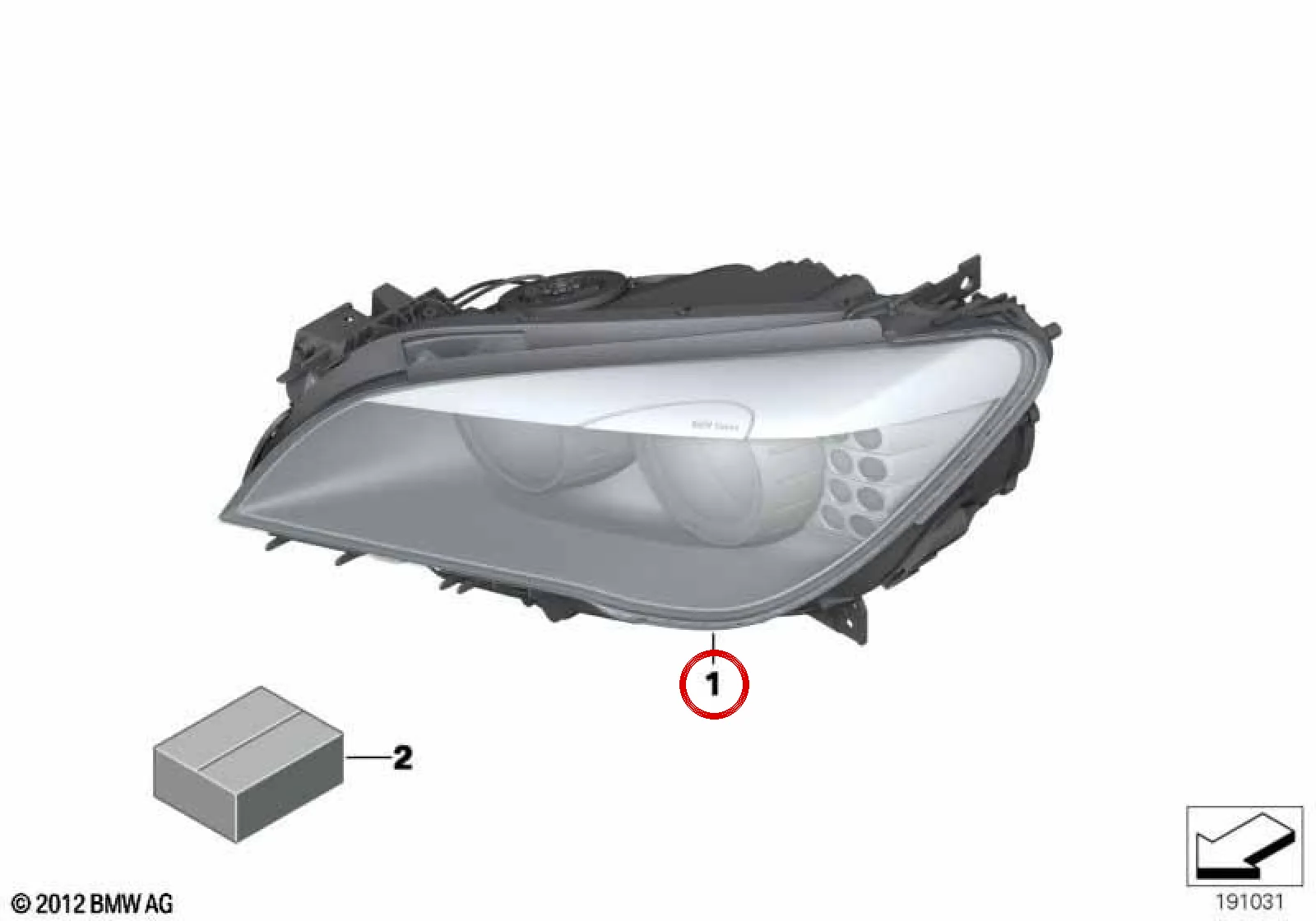 BMW 7 Serisi F01 F02 F04 Sol Viraj Aydınlatmalı Xenon Far 63117228425