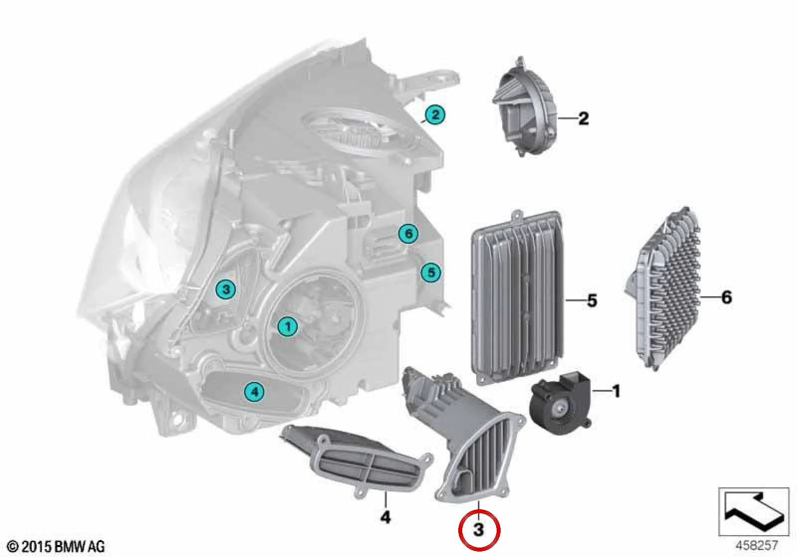 BMW F15 F16 F85 F86 Sol Sinyal LED Modülü 63117381453