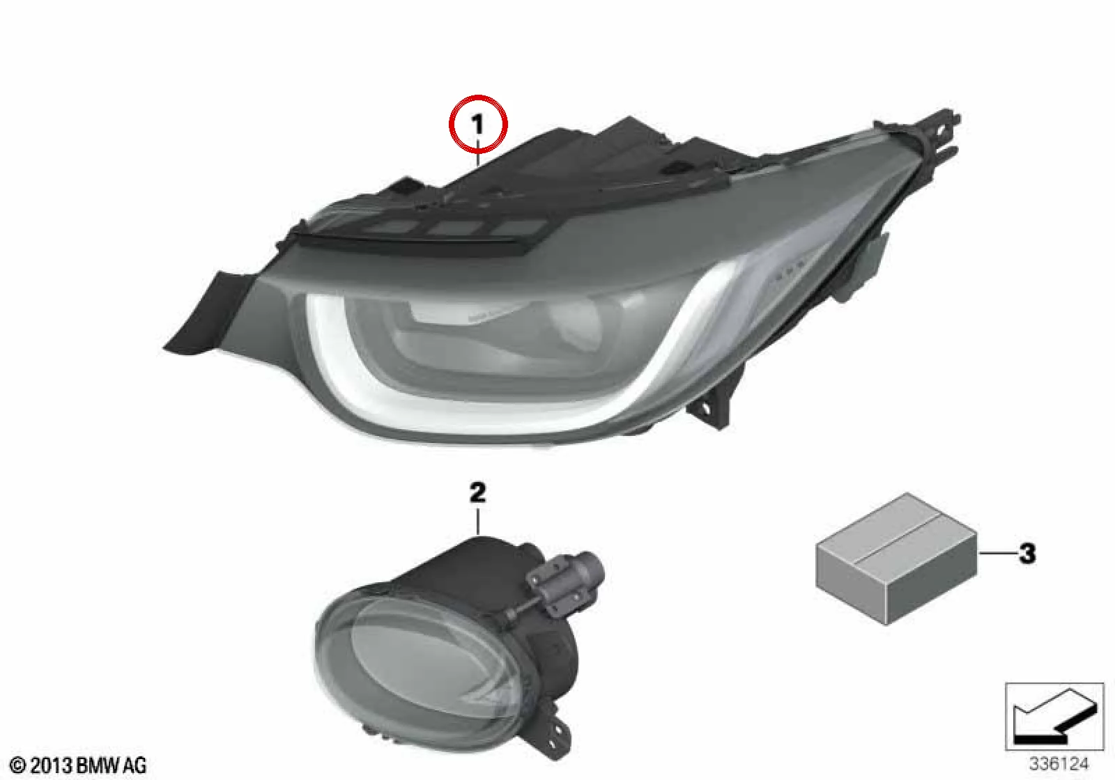 BMW i Serisi I01 Sol LED Far Ünitesi 63117385561