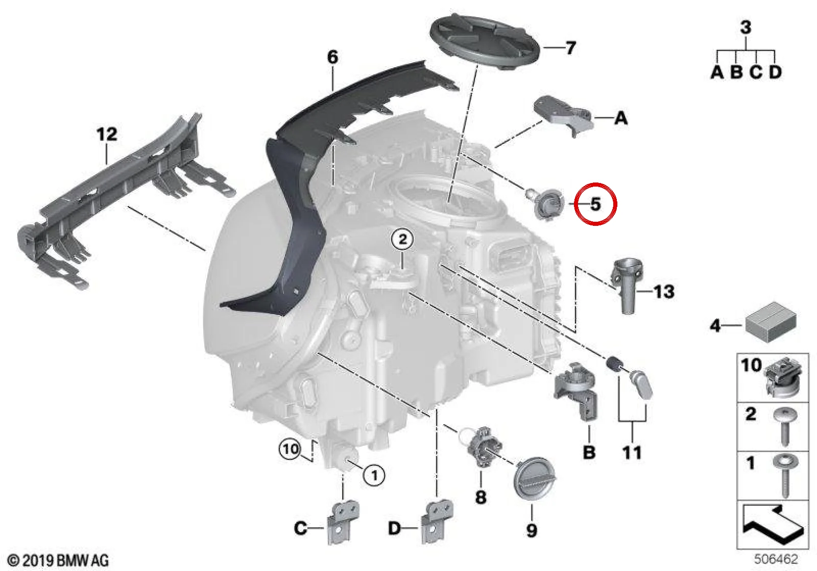 BMW F97 F98 G01 G02… Far Sızdırmazlık Tapası 63117449970