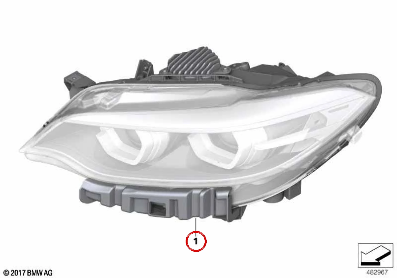 BMW 2 Serisi F22 F23 Sol Ön LED Far 63117469779