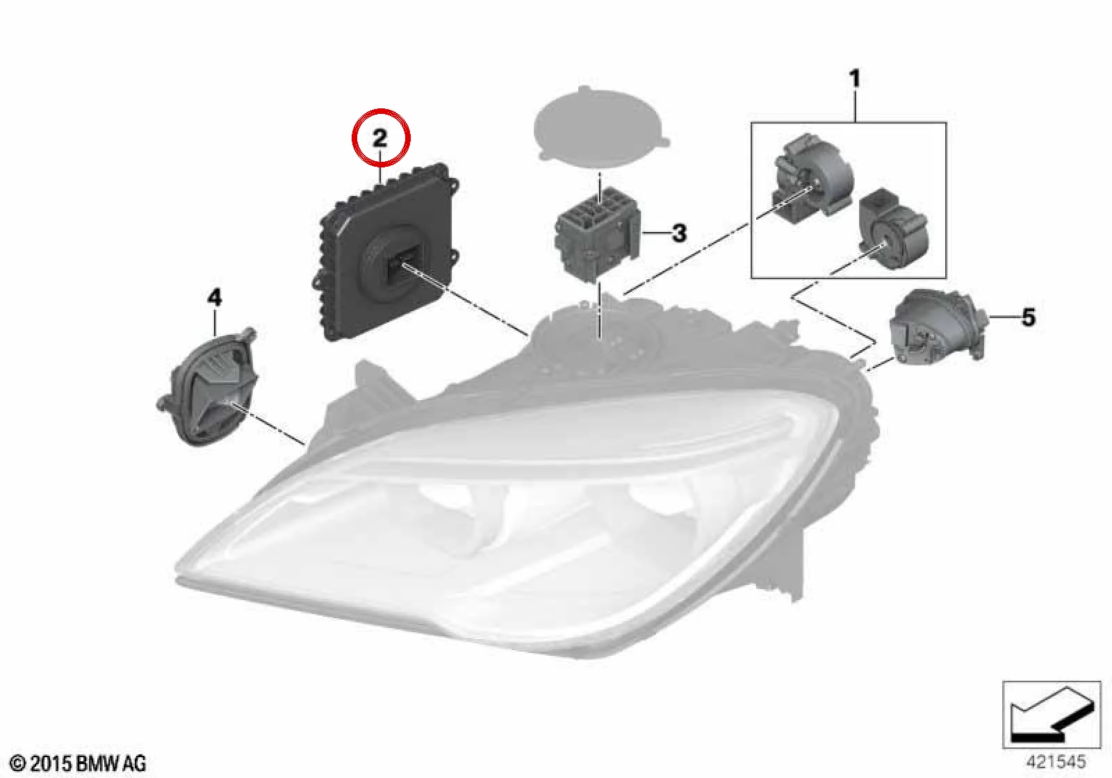 BMW 6 Serisi F06 F12 F13 Far Kontrol Modülü 63118494839