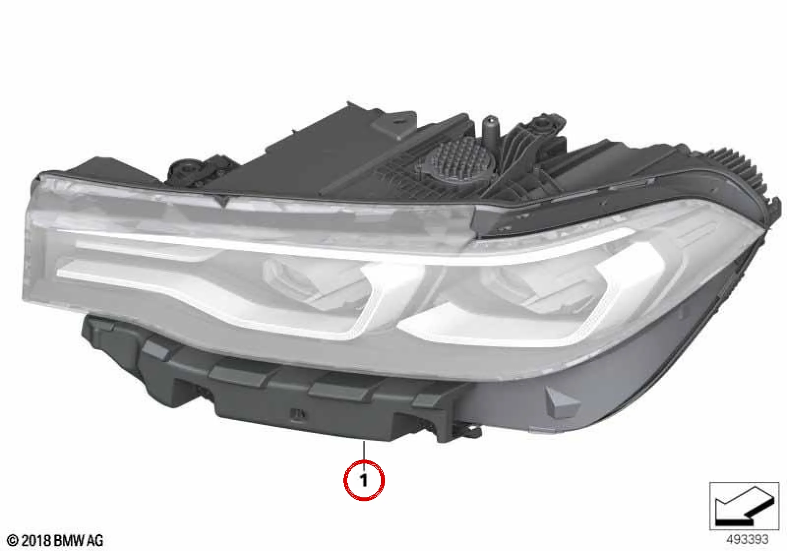 BMW X7 G07 Sol Lazer Far Ünitesi 63119852961