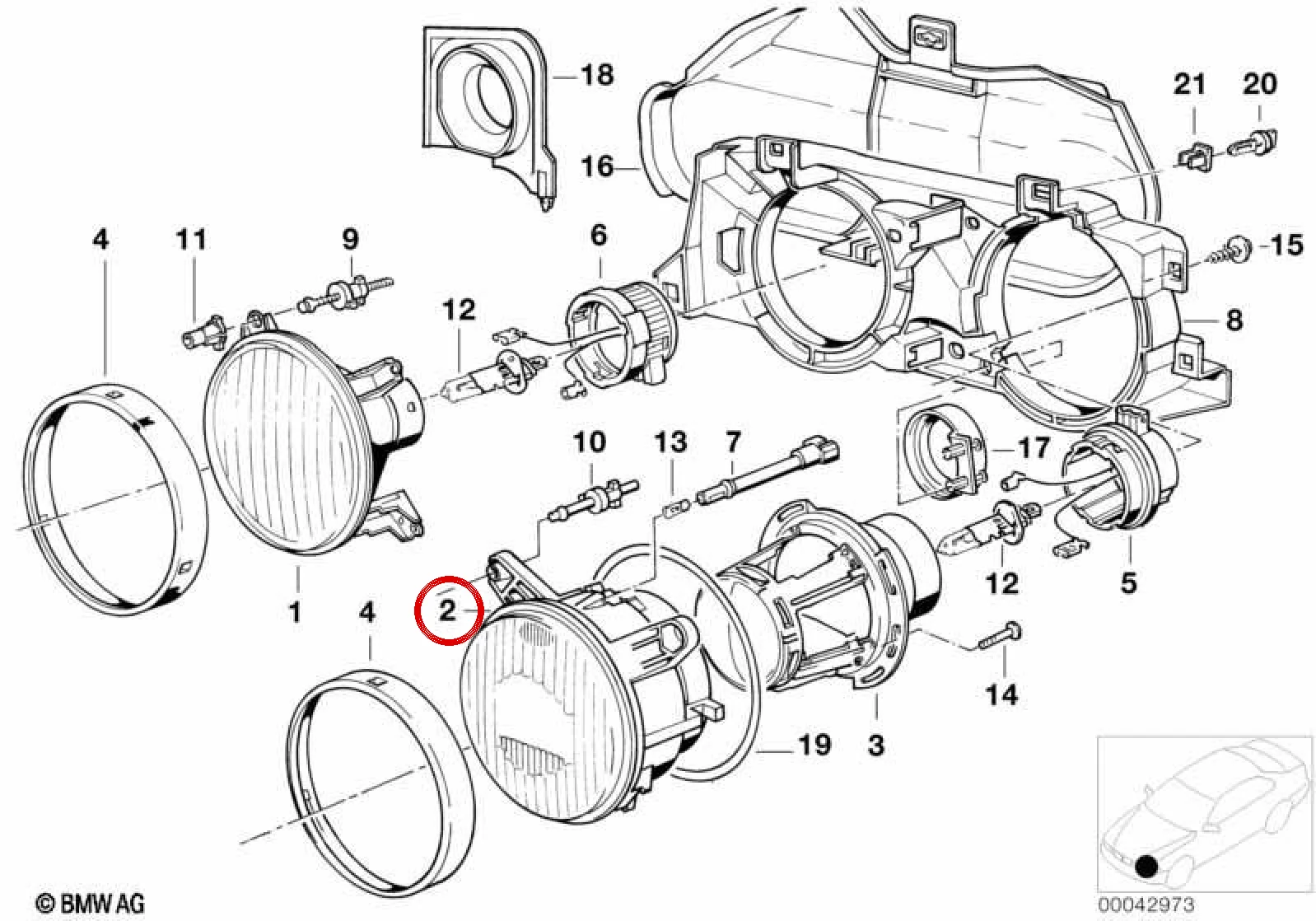 BMW 3 Serisi E30 Sağ Sarı Sinyal Camı 63121386722