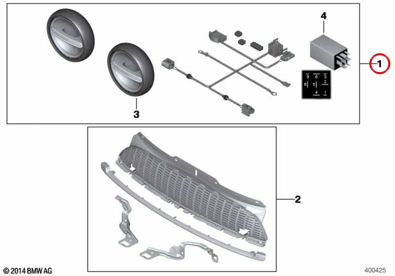 BMW F54 F55 F56 R56… Siyah LED Ek Far Takımı 63122287148