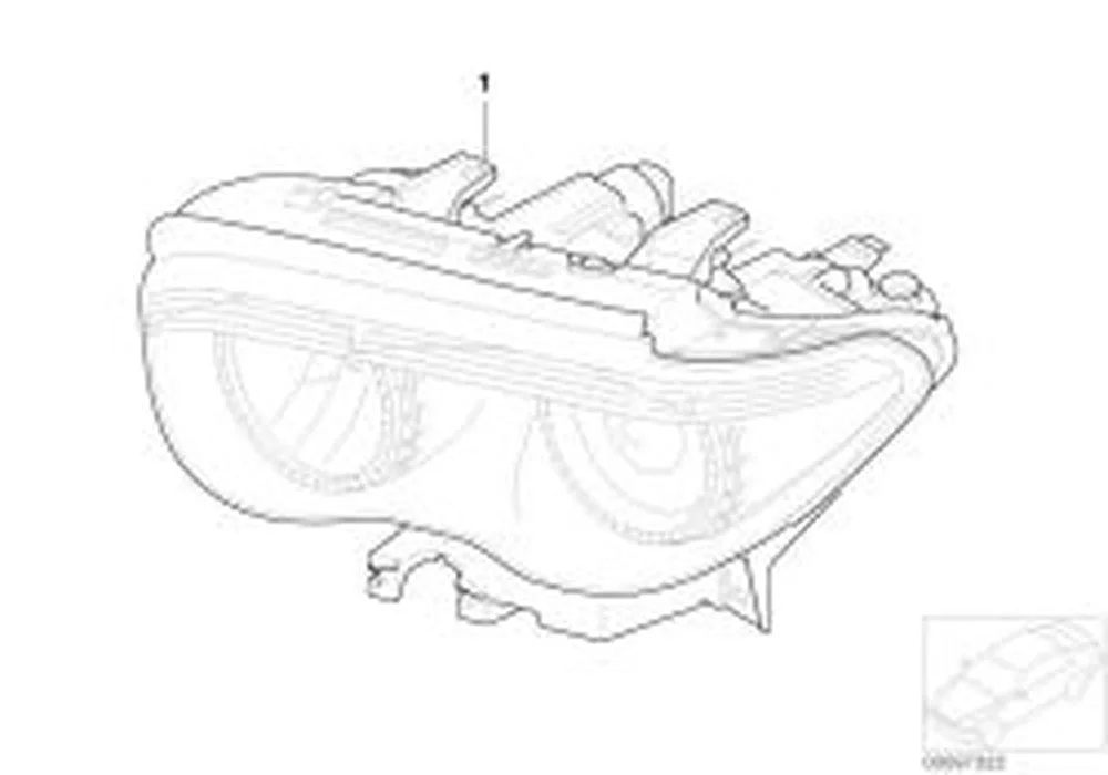 BMW 7 Serisi E65 E66 Sağ Bi-Xenon Far 63127164718