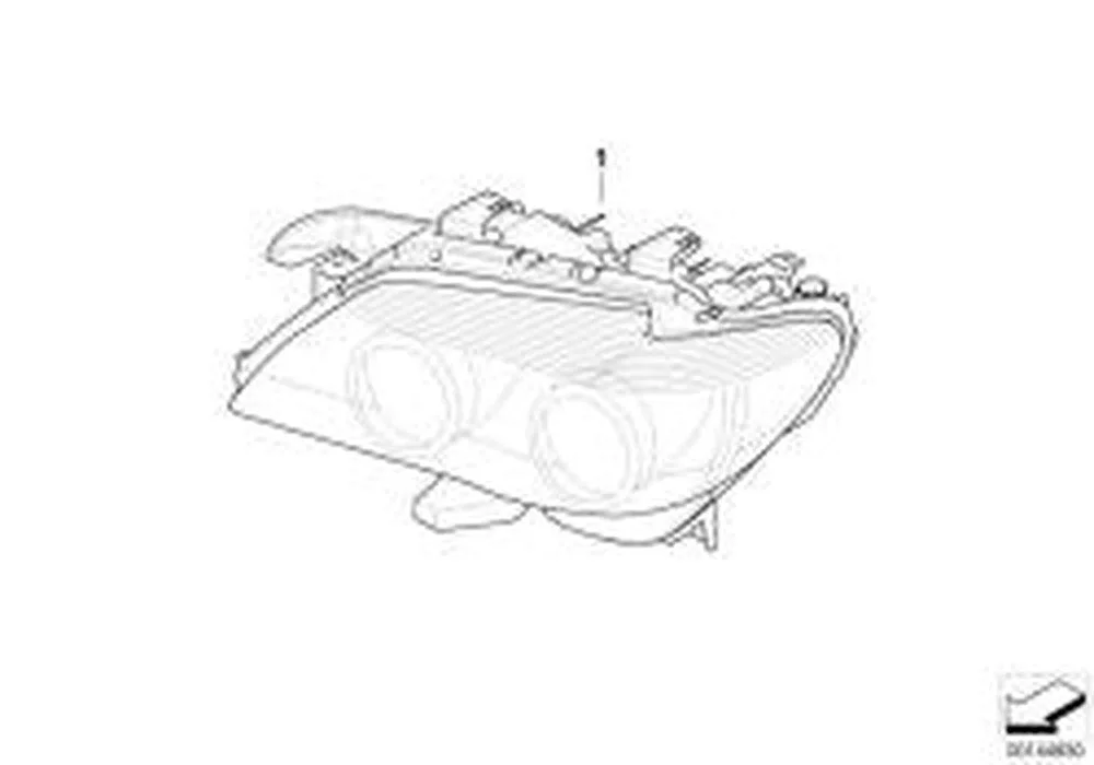 BMW 7 Serisi E65 E66 Sol Bi-Xenon Far 63127164719