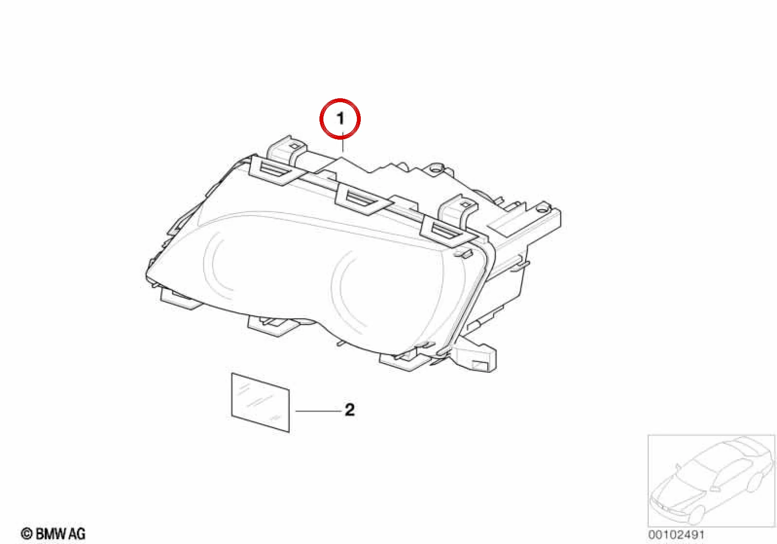 BMW 3 Serisi E46 Sol Bi-Xenon Far Komple 63127165777