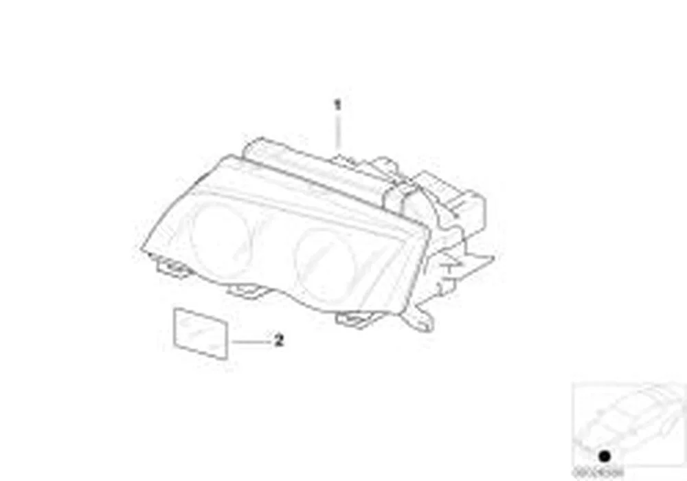 BMW 3 Serisi E46 Titanyum Renkli Sağ Xenon Far 63128377278