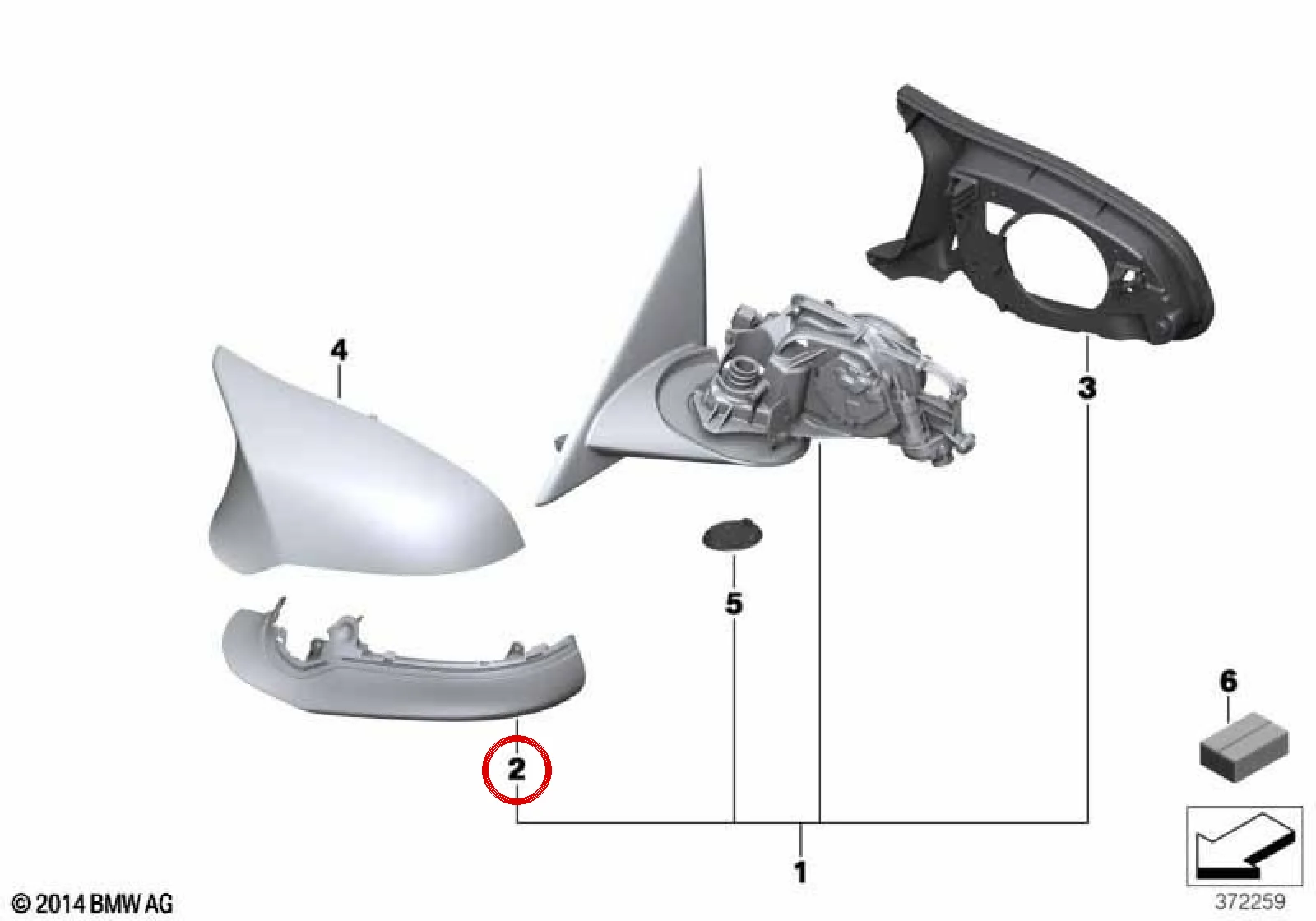 BMW F30 F31 F32 F33… Sinyalli Sol Ayna Alt Kapağı 63137848775