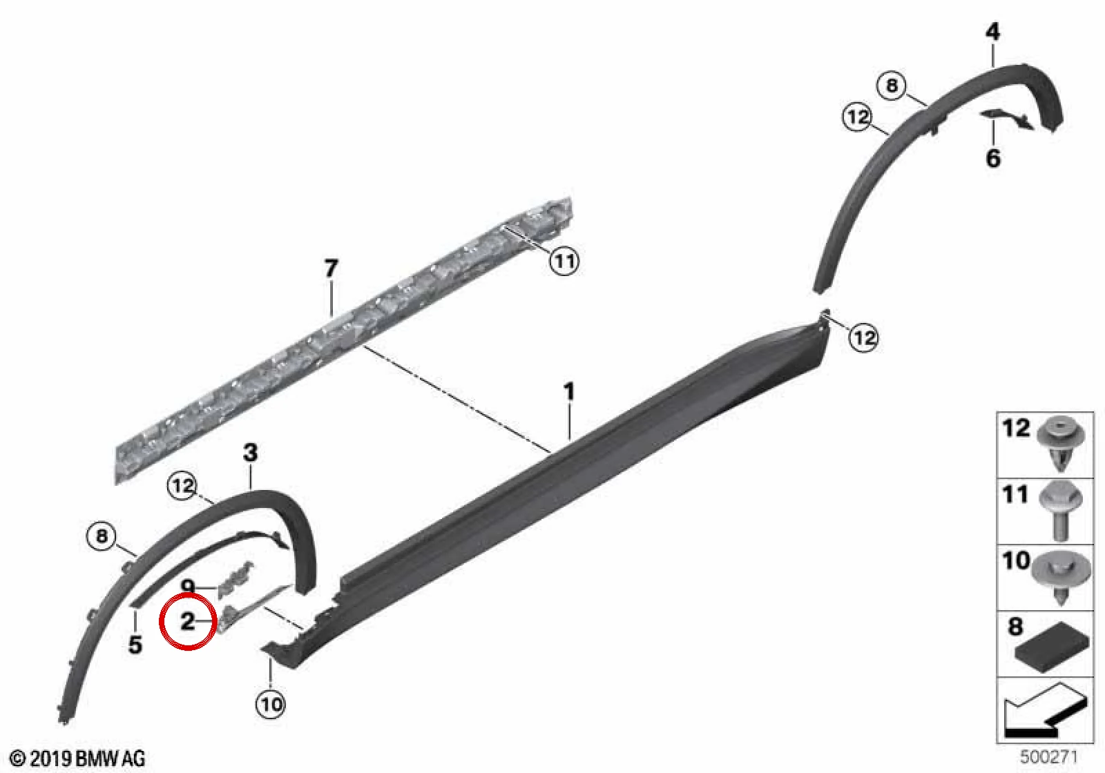 BMW X5 G05 Sol Lamba Modülü Braketi 63148097357