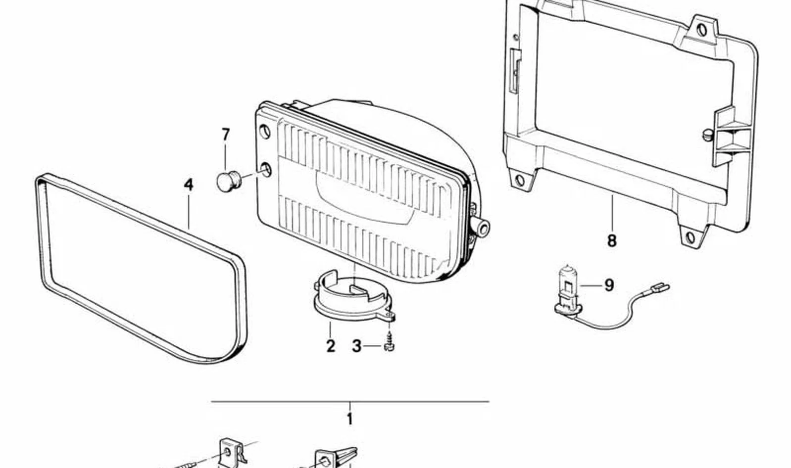 BMW 3 Serisi E30 Sol Sarı Sis Farı 63171386049