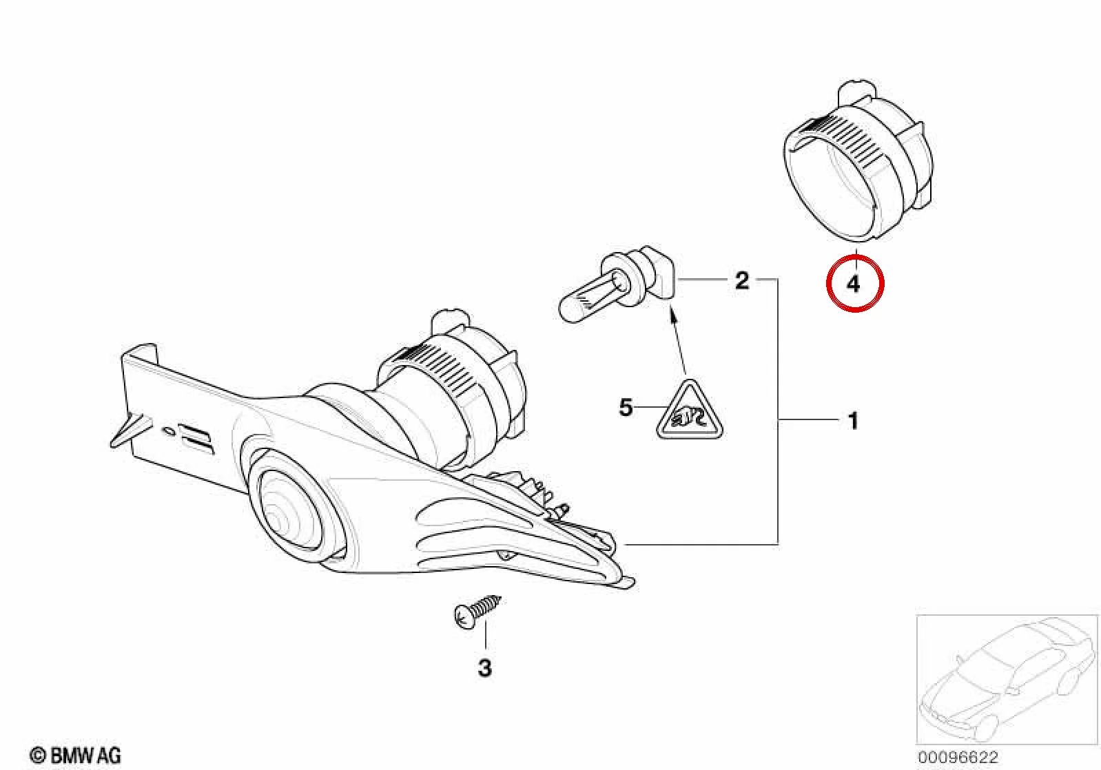 BMW E46 E65 E66 Sis Farı Kör Kapağı 63176918125
