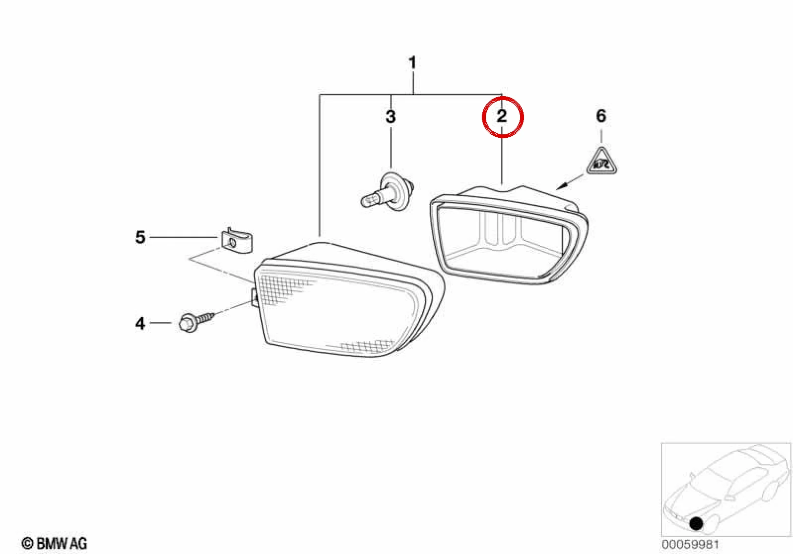 BMW E36 E39 Sol Sis Farı Trim Kapağı 63178381975