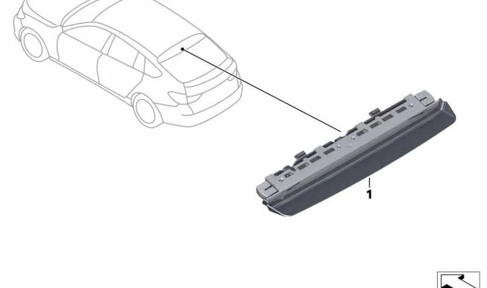 BMW 5 Serisi F07 Üçüncü Stop Lambası 63257236012