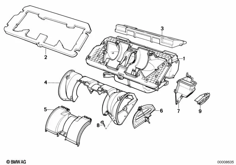 BMW 5 Serisi E34 Kalorifer Sistemi Contası 64111384314