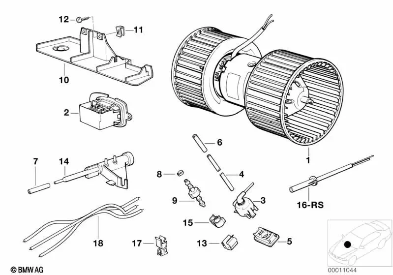 BMW E32 E34 Kalorifer Kumanda Kaplaması 64111384714