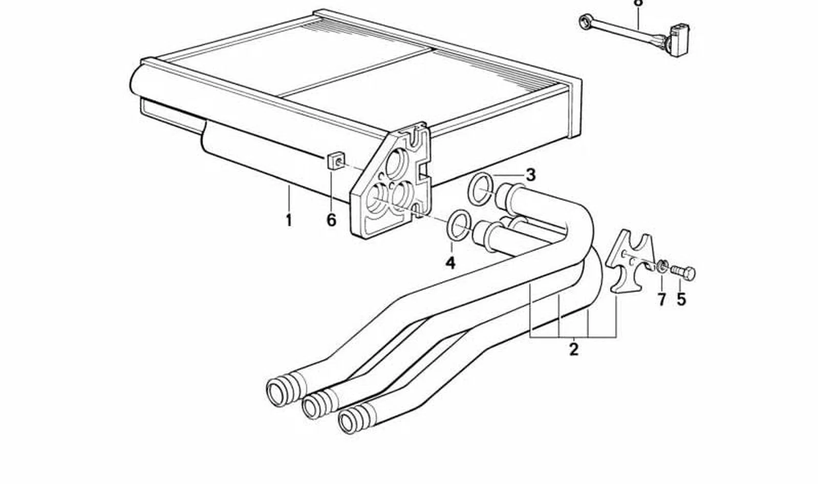 BMW E32 E34 Kalorifer Ünitesi Borusu 64111388174