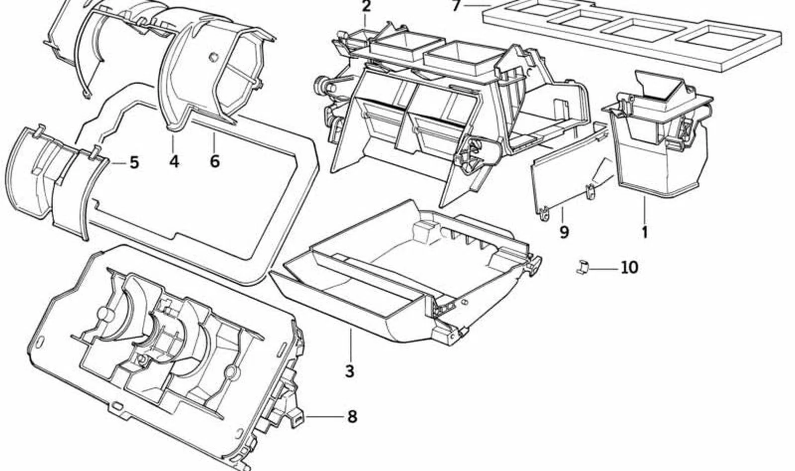 BMW E32 E34 Kalorifer Fan Gövdesi Üst Parçası 64111388180