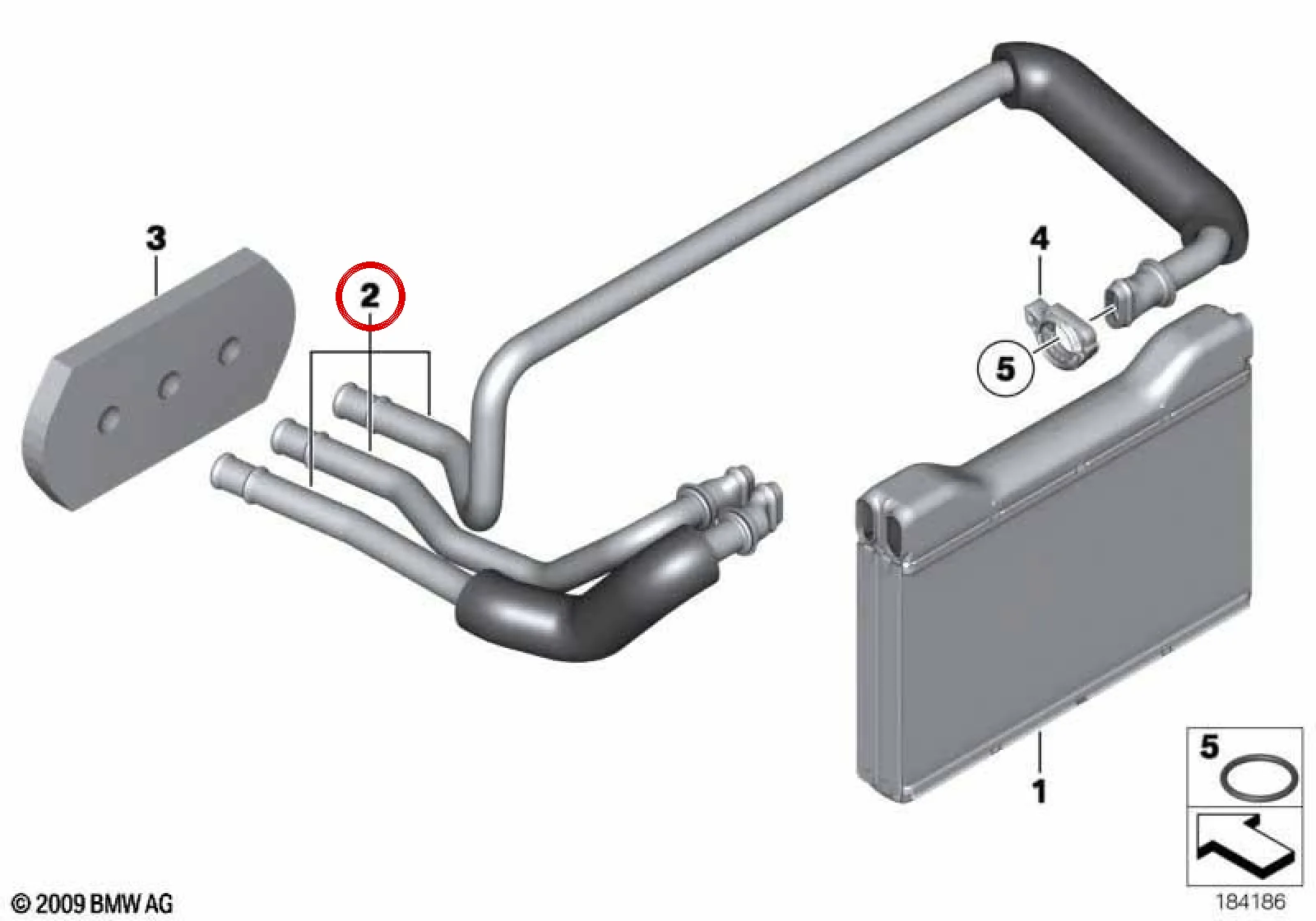 BMW F01 F02 F06 F07… Kalorifer Sistemi Borusu 64119187285