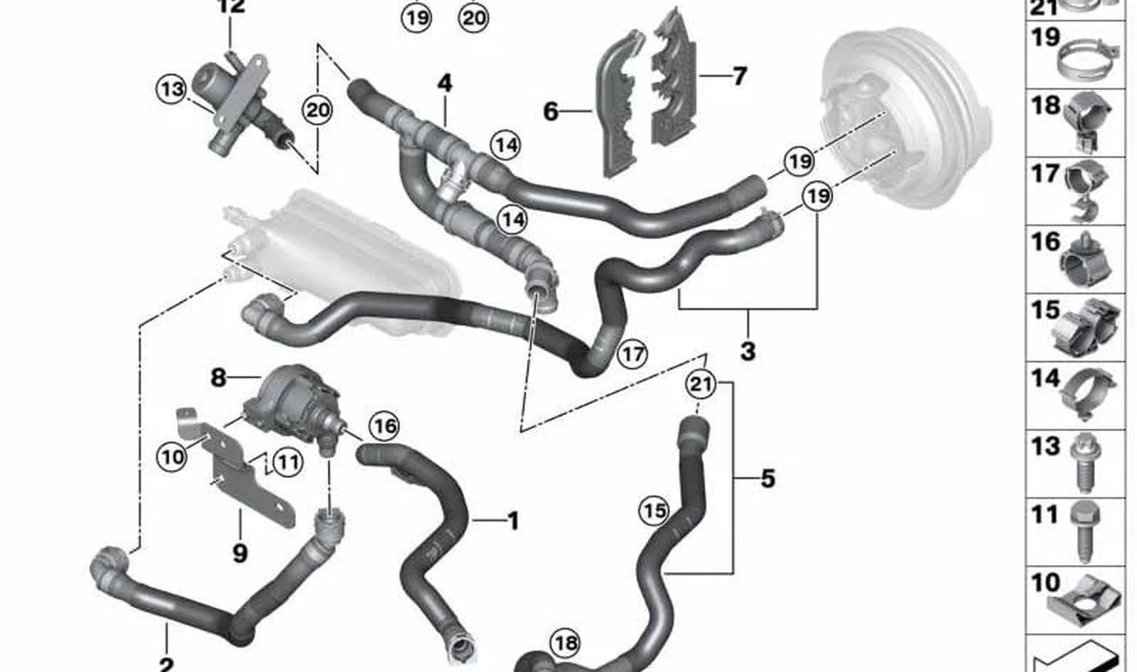 BMW F01 F02 F04 F10… Yaylı Hortum Kelepçesi 30 Mm 64217677704