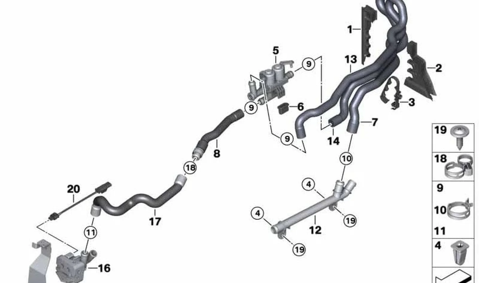 BMW F01 F02 F06 F07… Isıtıcı Soğutma Suyu Dönüş Borusu 64219231897