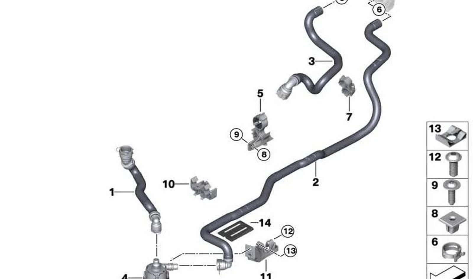 BMW G11 G12 G30 G31 Eşanjör Motor Dönüş Hortumu 64219299622